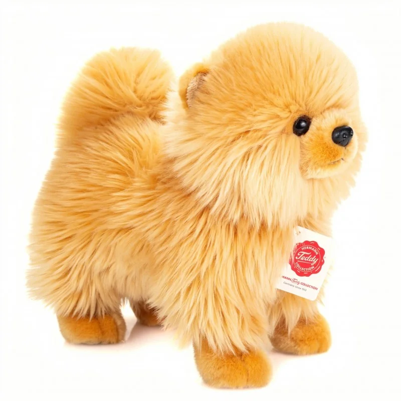 Peluche Spitz Nain Doré - 23 cm signée teddy Hermann Peluche Spitz Nain Doré - 23 cm signée teddy Hermann