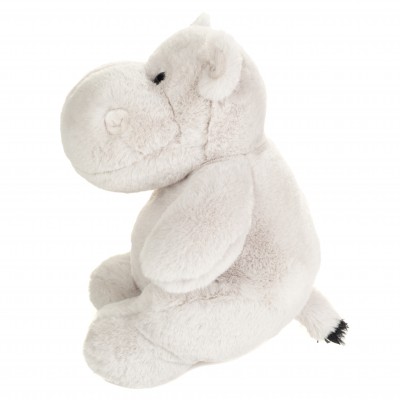 Peluche Hippopotame Gris Lilo - 24 cm signée Teddy Hermann, vue de profil Peluche Hippopotame Gris Lilo - 24 cm signée Teddy Hermann, vue de profil