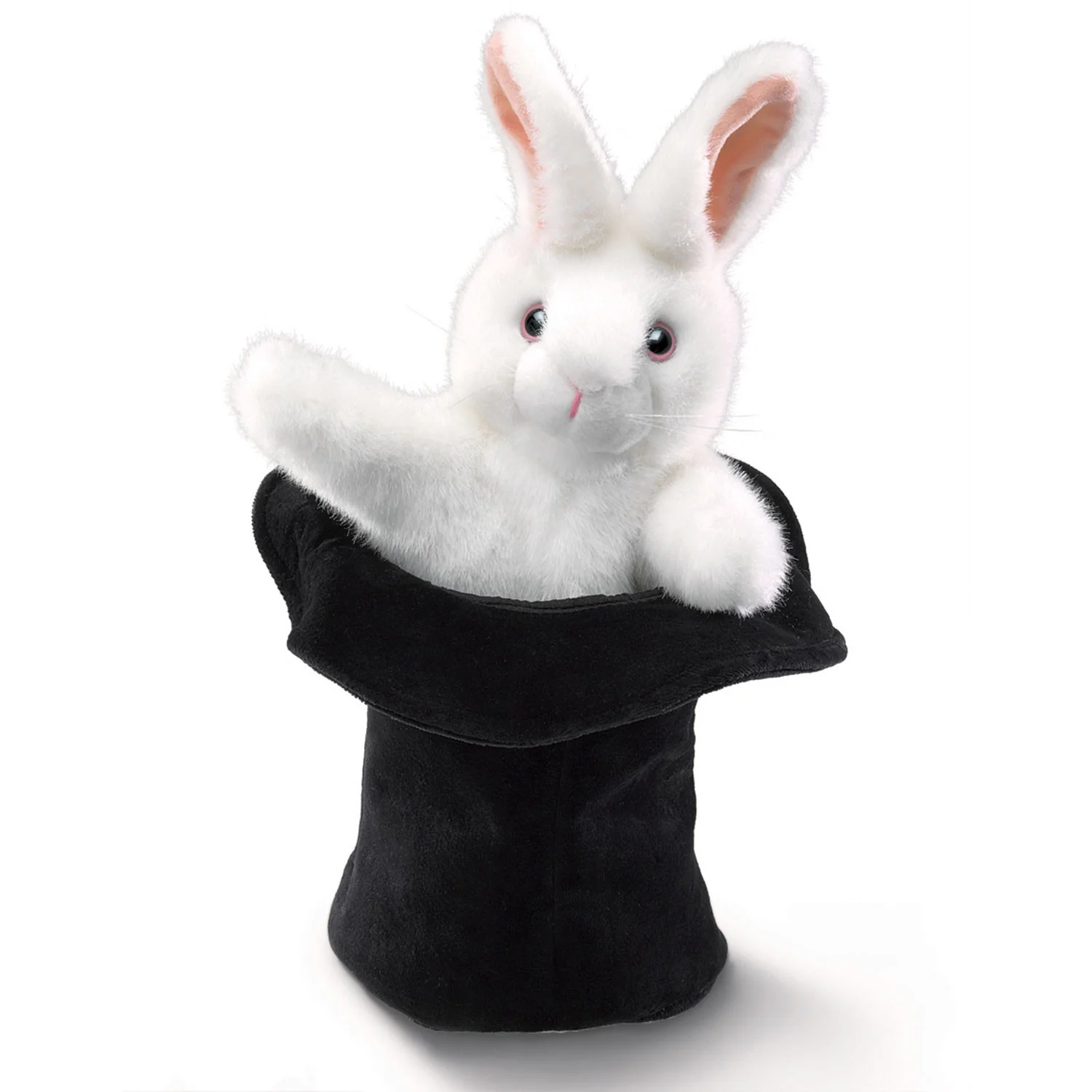 Marionnette Lapin En Peluche – 30 Cm – Douce Et Lavable – Spectacle, Histoires, Jeux D’Imitation – Enfant