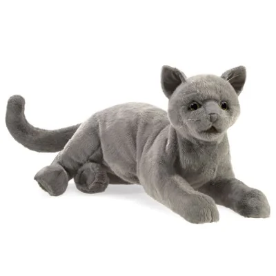 Peluche marionnette Chat ronronnant
