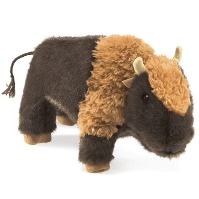 Peluche marionnette Petit Bison