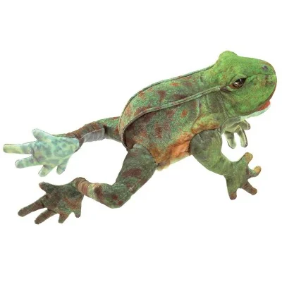Peluche marionnette Grenouille sauteuse