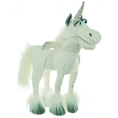 Peluche marionnette Elke la licorne