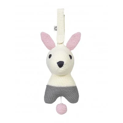 Peluche musicale Hella lapin blanc de la marque Franck & Fischer