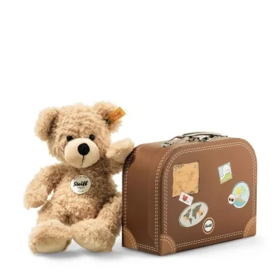 Peluche Ours Teddy Fynn dans sa valise de la marque Steiff