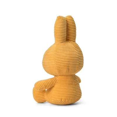 Peluche Miffy velours côtelé jaune - 33 cm, vue de dos