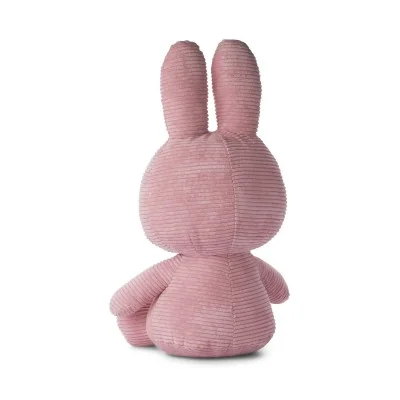 Peluche Miffy velours côtelé rose - 50 cm, vue de dos Peluche Miffy velours côtelé rose - 50 cm, vue de dos
