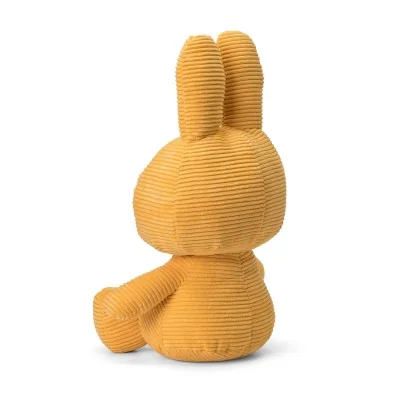 Peluche Miffy velours côtelé jaune - 50 cm, vue de dos Peluche Miffy velours côtelé jaune - 50 cm, vue de dos