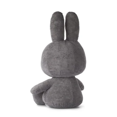 Peluche Miffy velours côtelé gris - 50 cm, vue de dos Peluche Miffy velours côtelé gris - 50 cm, vue de dos