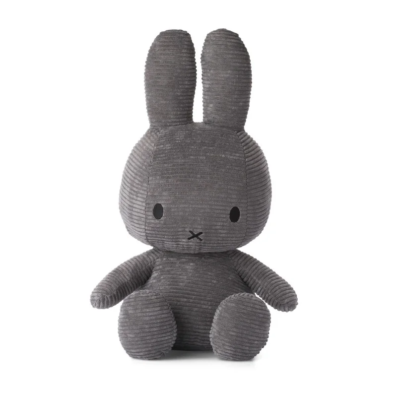 Peluche Miffy velours côtelé gris - 50 cm Peluche Miffy velours côtelé gris - 50 cm