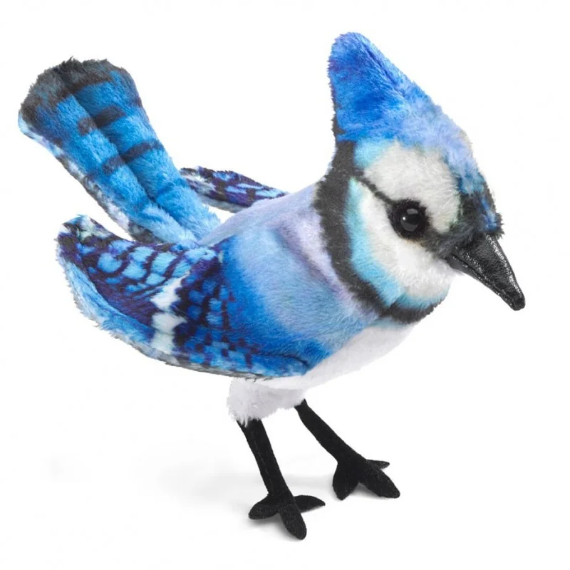 Marionnette à doigt Mini geai bleu de Folkmanis Marionnette à doigt Mini geai bleu de Folkmanis