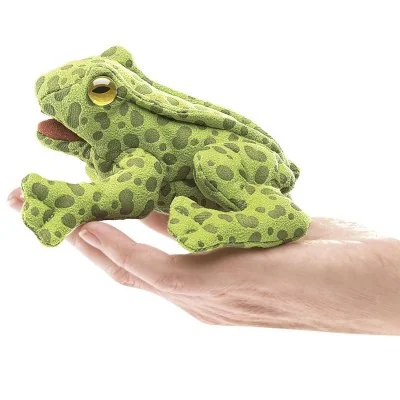 Mini marionnette à doigt grenouille signée Folkmanis