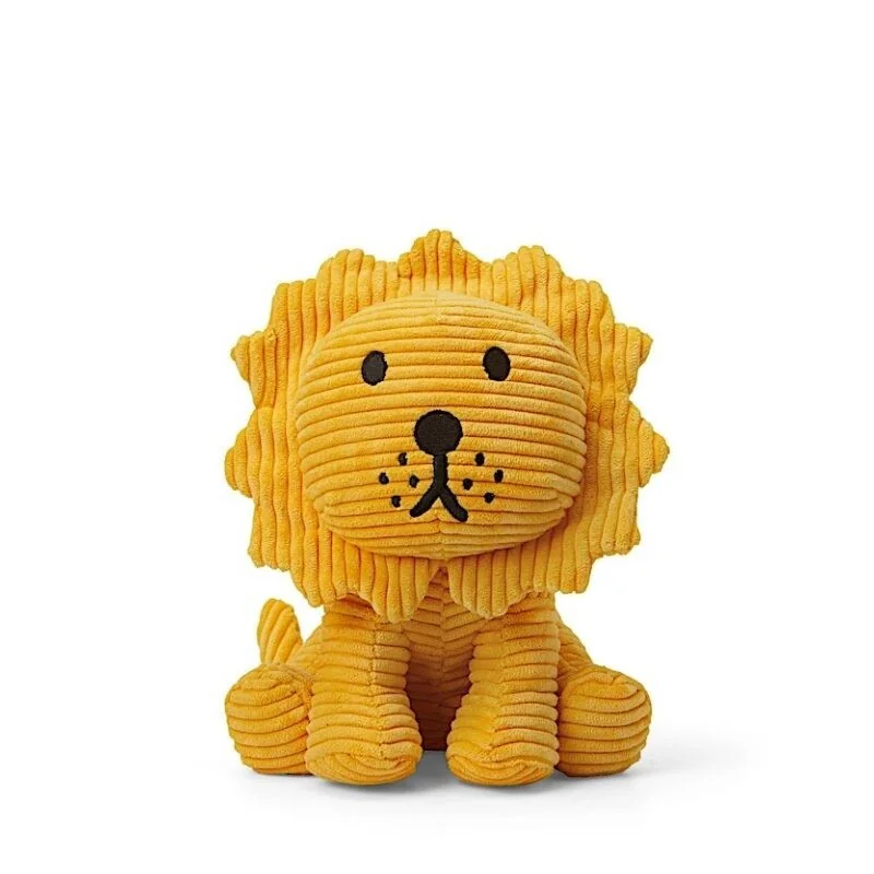 Peluche lion en velours côtelé - 24 cm Peluche lion en velours côtelé - 24 cm