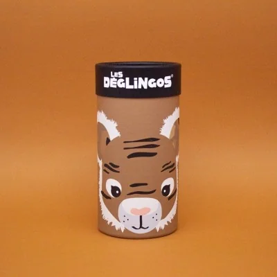 Peluche en boîte Petit Simply Speculos le tigre de la marque Les Deglingos Peluche en boîte Petit Simply Speculos le tigre de la marque Les Deglingos