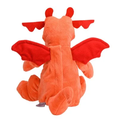 Peluche bouillotte dragon signée welliebellies, vue de dos Peluche bouillotte dragon signée welliebellies, vue de dos