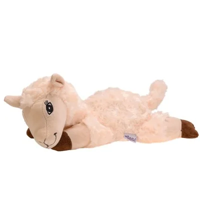Peluche bouillotte alpaga signée welliebellies®, vue de profil Peluche bouillotte alpaga signée welliebellies®, vue de profil