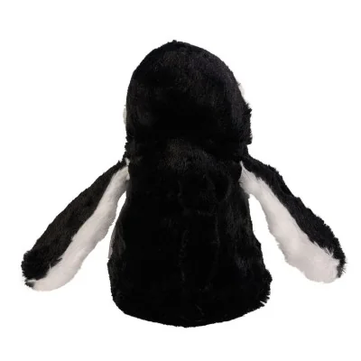 Peluche bouillotte pingouin signée Welliebellies, vue de dos