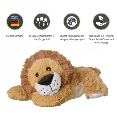 Peluche bouillotte lion signée welliebellies® Peluche bouillotte lion signée welliebellies®