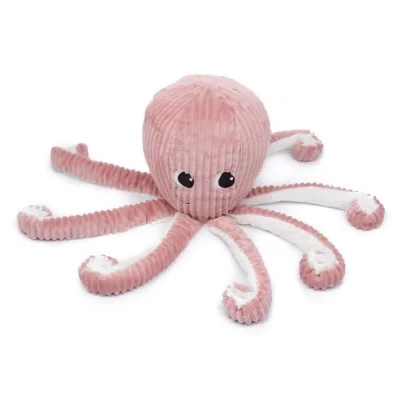 Peluche Ptipotos pieuvre maman bébé rose signée Les Déglingos