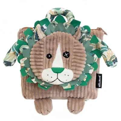 Sac à dos velours Jélékros le lion signé Les Déglingos