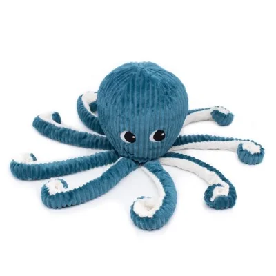 Peluche Ptipotos pieuvre maman bleue signée Les Déglingos Peluche Ptipotos pieuvre maman bleue signée Les Déglingos