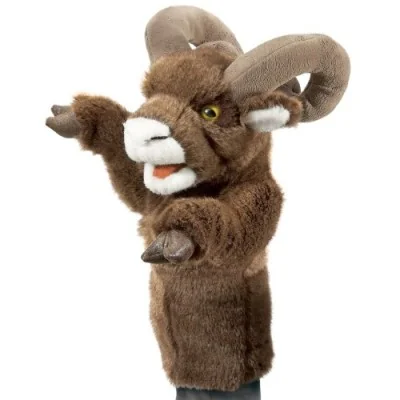 Marionnette à main Mouflon d'Amérique signée Folkmanis
