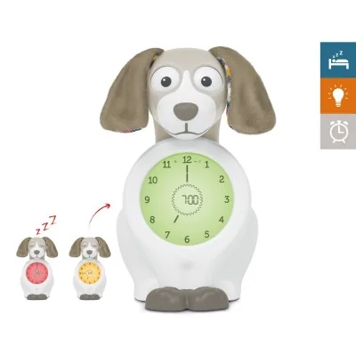 accompagnateur de sommeil Réveil Veilleuse Davy le chien - Taupe signée Zazu accompagnateur de sommeil Réveil Veilleuse Davy le chien - Taupe signée Zazu