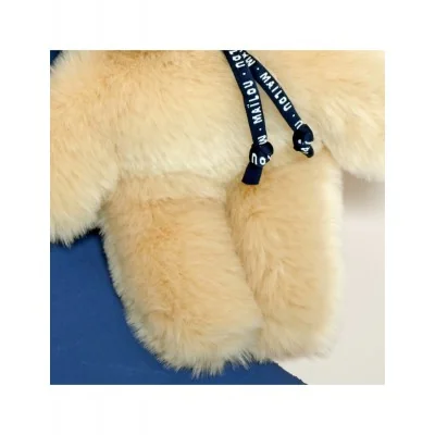 Gros plan sur Doudou Ours - LE PETIT FRENCHIE - 30 cm - Beige signé Mailou Tradition