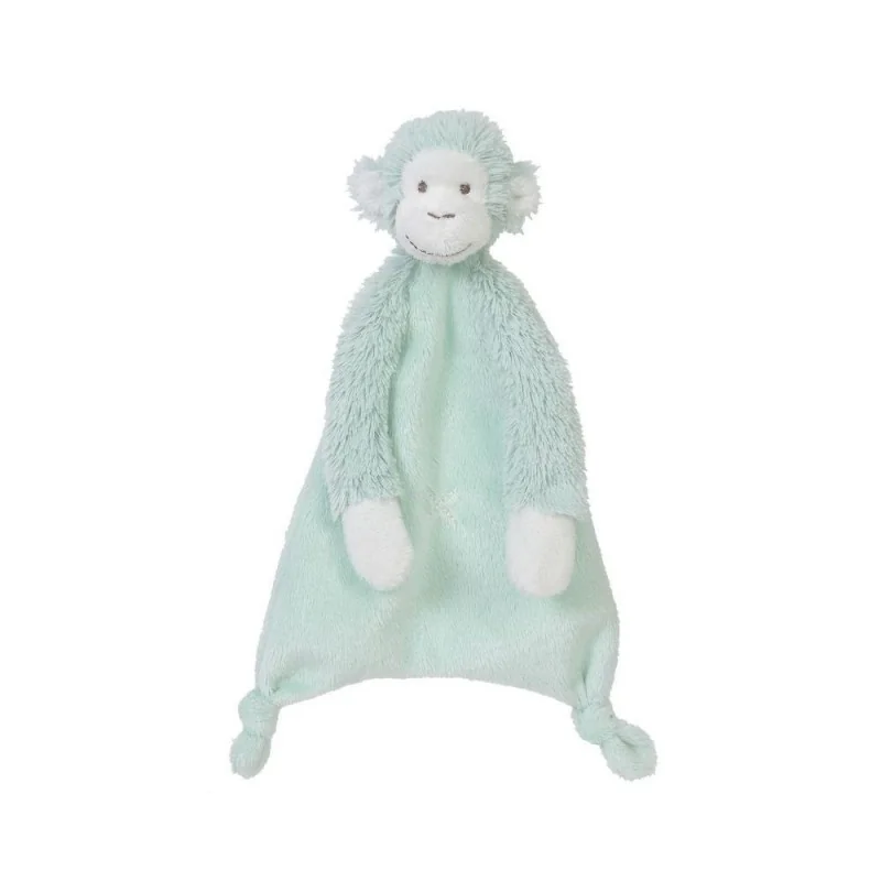 Doudou singe vert lagon - 28 cm signé Happy Horse