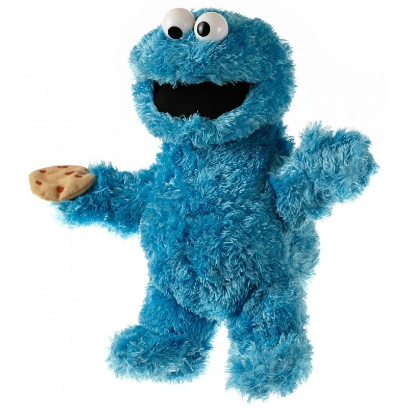 Marionnette à main Macaron (Cookie Monster) de 1 rue Sésame Marionnette à main Macaron (Cookie Monster) de 1 rue Sésame