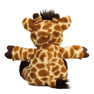 Peluche bouillotte girafe signée welliebellies, vue de dos