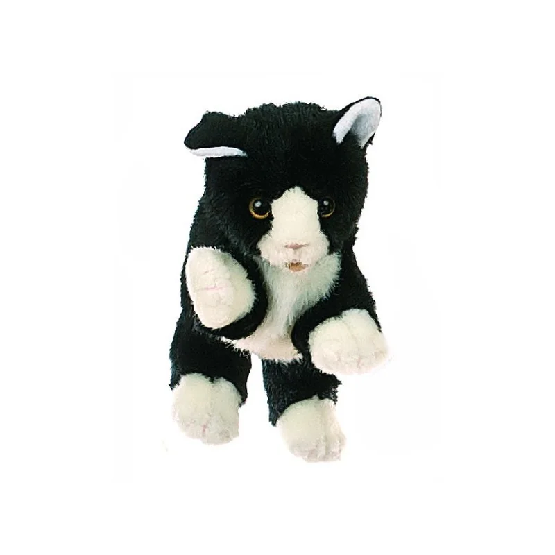 Marionnette à main petit chat noir et blanc signée Living Puppets Marionnette à main petit chat noir et blanc signée Living Puppets