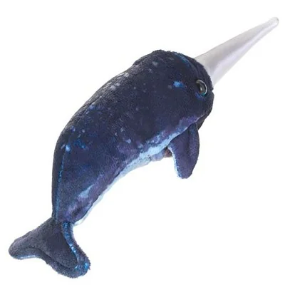 Peluche marionnette Mini narval