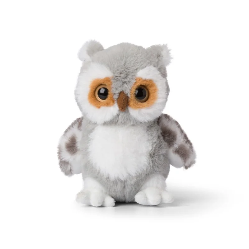 Peluche Chouette duveteuse grise WWW -15 cm Peluche Chouette duveteuse grise WWW -15 cm
