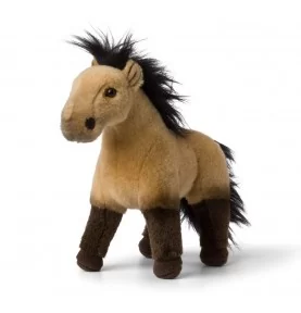Peluche Cheval sauvage beige WWF - 20 cm, vue de face