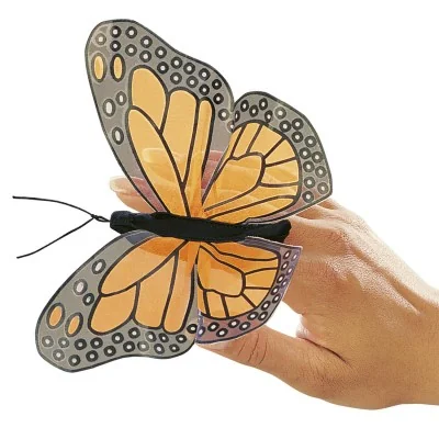 Marionnette à doigt Mini Papillon Monarque