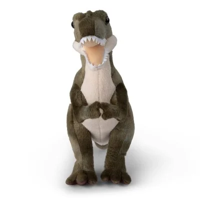 peluche T-Rex vert WWW - 23 cm, vue de face peluche T-Rex vert WWW - 23 cm, vue de face