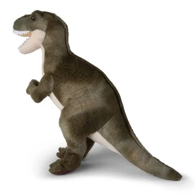 peluche T-Rex vert WWW - 23 cm, vue de profil peluche T-Rex vert WWW - 23 cm, vue de profil