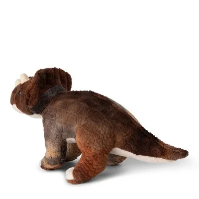 Peluche Triceratops Marron/Beige WWF - 15 cm, vue de profil Peluche Triceratops Marron/Beige WWF - 15 cm, vue de profil
