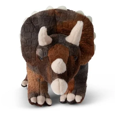 Peluche Triceratops Marron/Beige WWF - 23 cm, vue de face