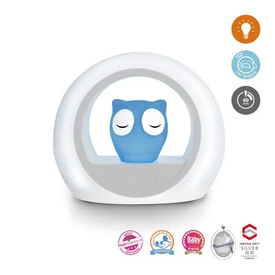 Veilleuse Lou le hibou bleu de la marque Zazu