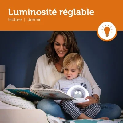 Veilleuse Lou le hibou bleu de la marque Zazu avec luminosité réglable Veilleuse Lou le hibou bleu de la marque Zazu avec luminosité réglable