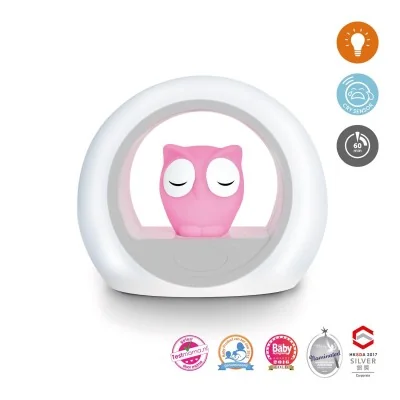Veilleuse Lou le hibou rose de la marque Zazu