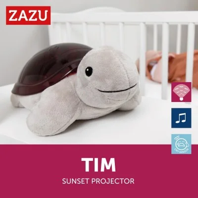 Veilleuse projecteur coucher de soleil Tim la tortue de la marque Zazu Veilleuse projecteur coucher de soleil Tim la tortue de la marque Zazu