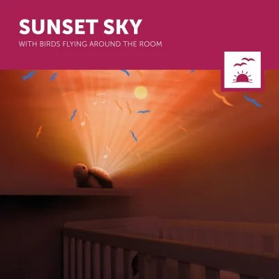 Coucher de soleil de la Veilleuse projecteur coucher de soleil Tim la tortue de la marque Zazu Coucher de soleil de la Veilleuse projecteur coucher de soleil Tim la tortue de la marque Zazu