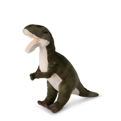 Peluche T-Rex vert WWF - 15 cm, vue de profil