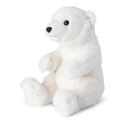 Peluche Ours polaire assis WWF ECO - 23 cm, vue de profil Peluche Ours polaire assis WWF ECO - 23 cm, vue de profil