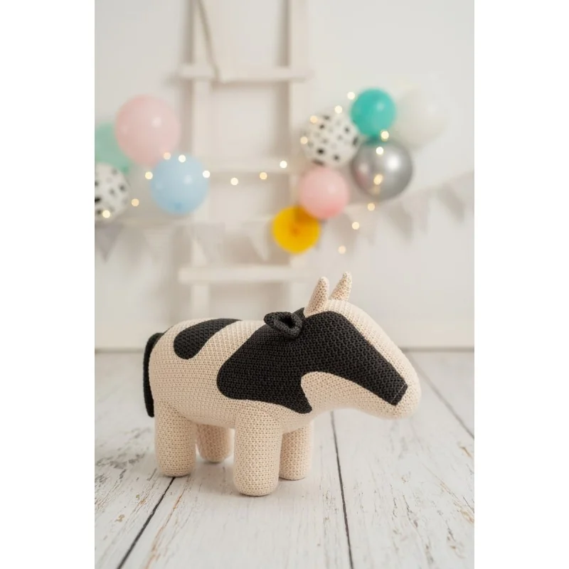 Peluche vache en crochet MINI signée Crochetts