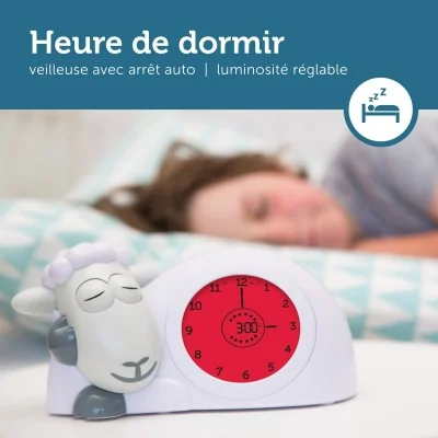 Réveil Veilleuse Sam l'Agneau camel signé Zazu Kids, lumière rouge, il est l'heure de dormir Réveil Veilleuse Sam l'Agneau camel signé Zazu Kids, lumière rouge, il est l'heure de dormir