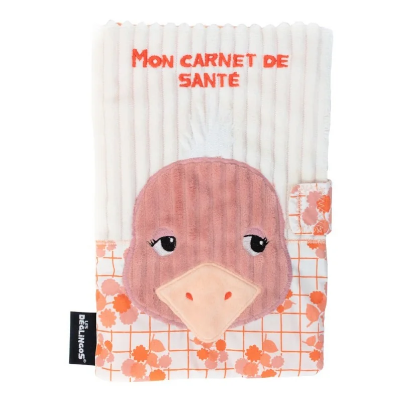 Protège carnet de santé Pomelos l'autruche signé Les Déglingos